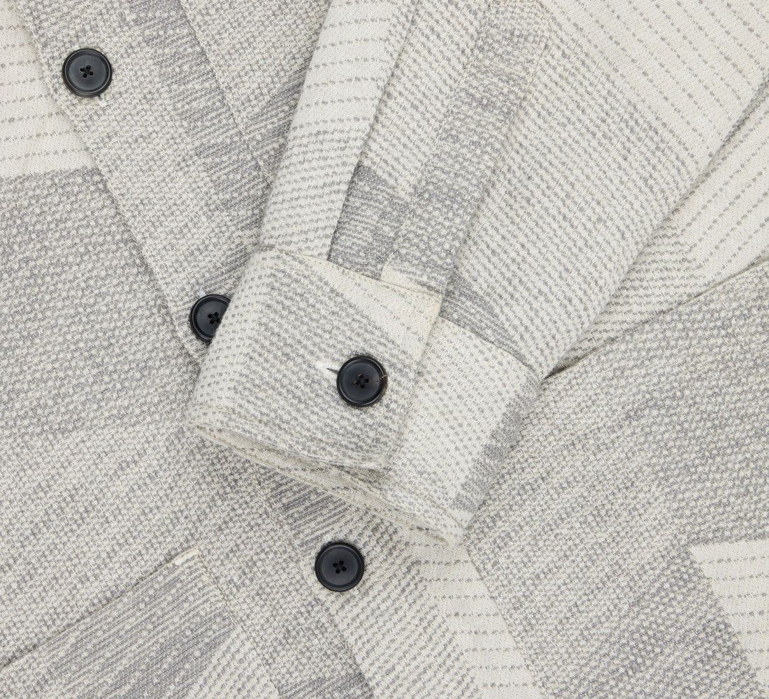 Shop Jacket - Ash Zig-Zag Jacquard - 4