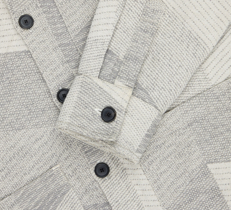 Shop Jacket - Ash Zig-Zag Jacquard 4