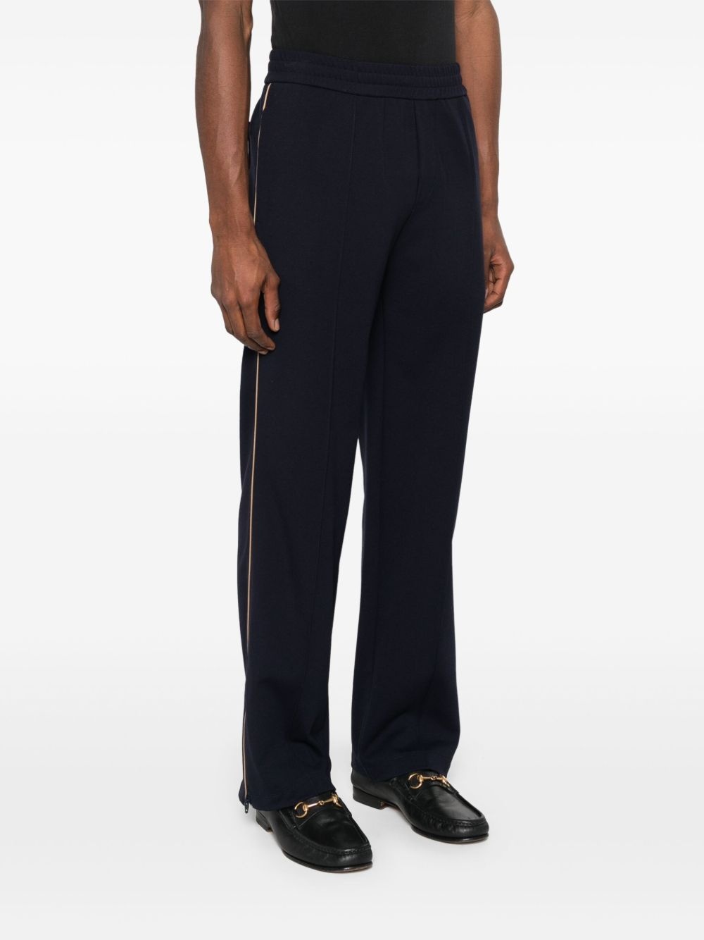contrasting-trim trousers - 3