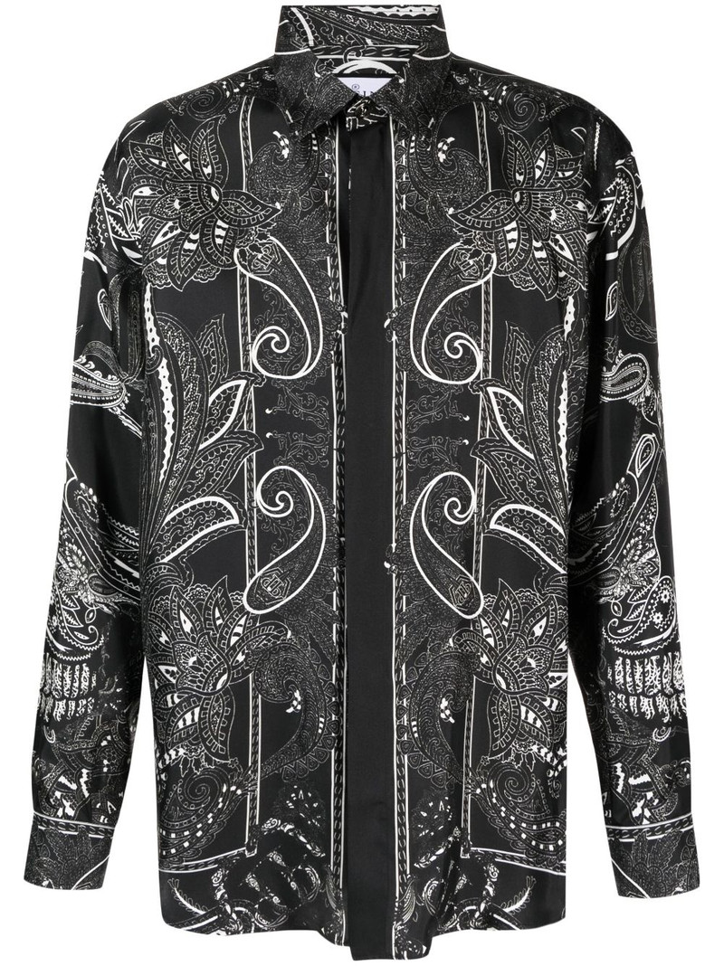Dandy paisley-print silk shirt 1