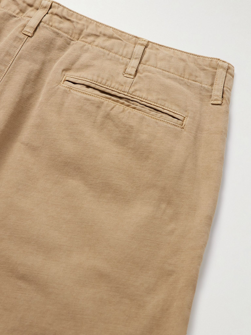 Straight-Leg Cotton-Twill Trousers Neutral 5