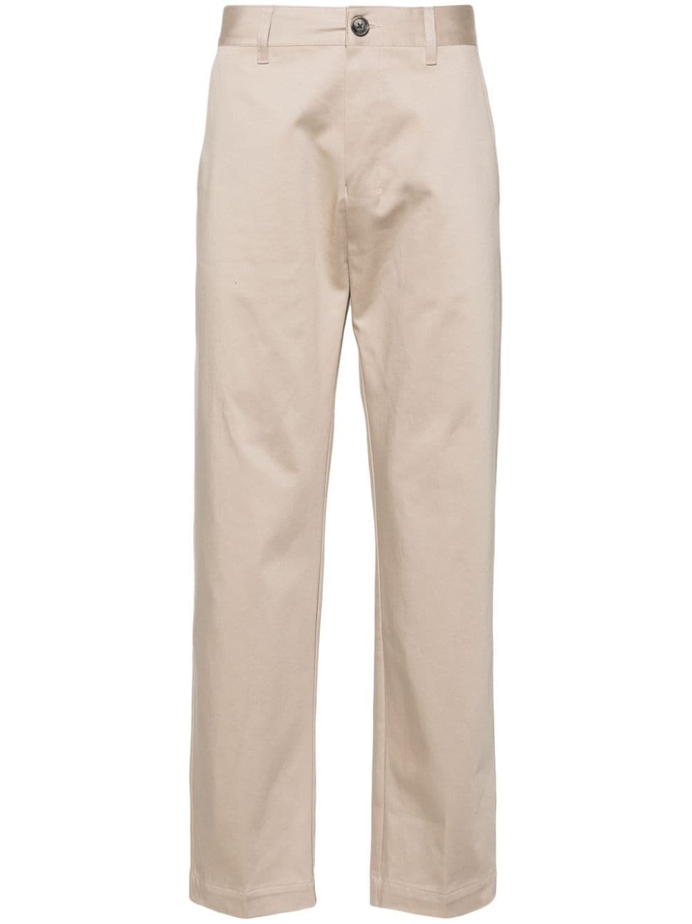 mid-rise cotton chino trousers - 1