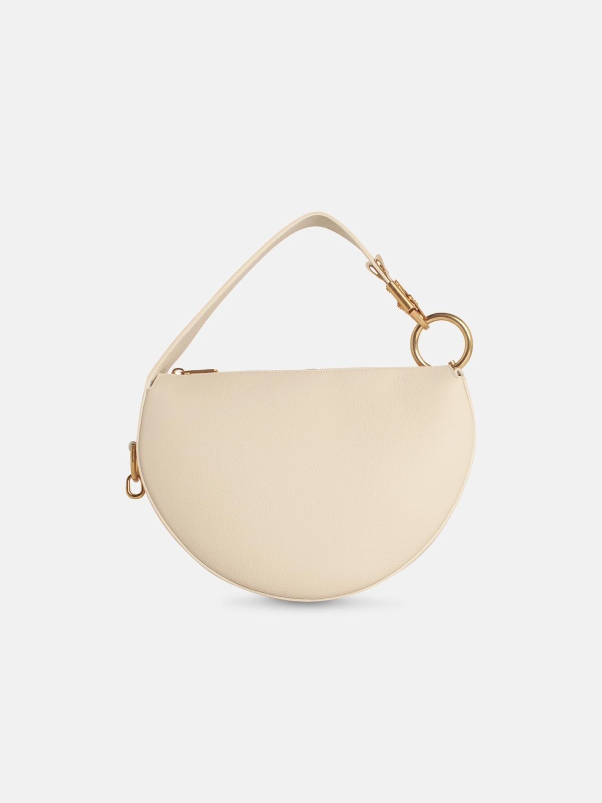 'KNIGHT' CREAM LEATHER BAG - 1