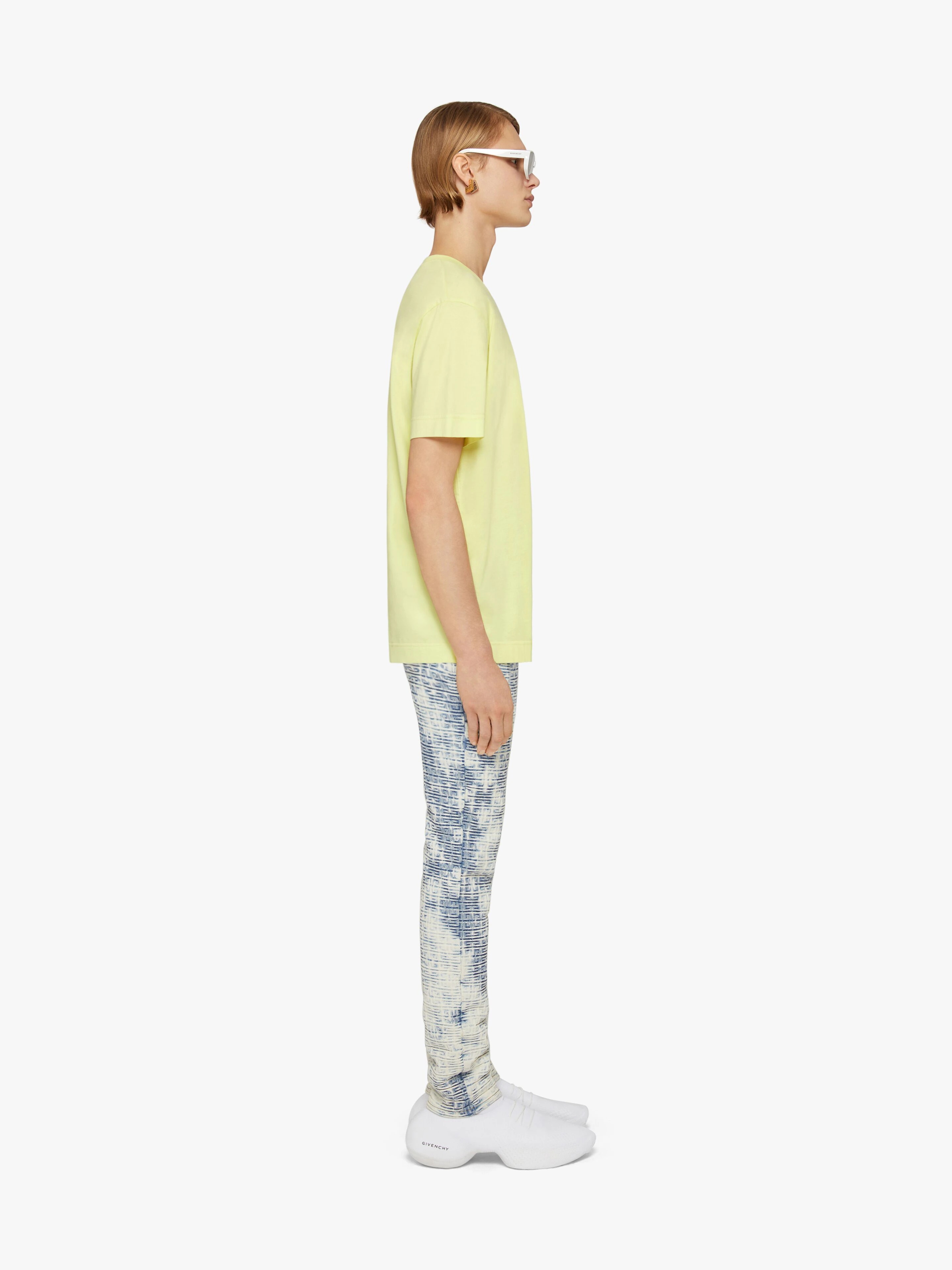 SKINNY JEANS IN 4G BLEACHED DENIM WITH ZIPPERS - 3