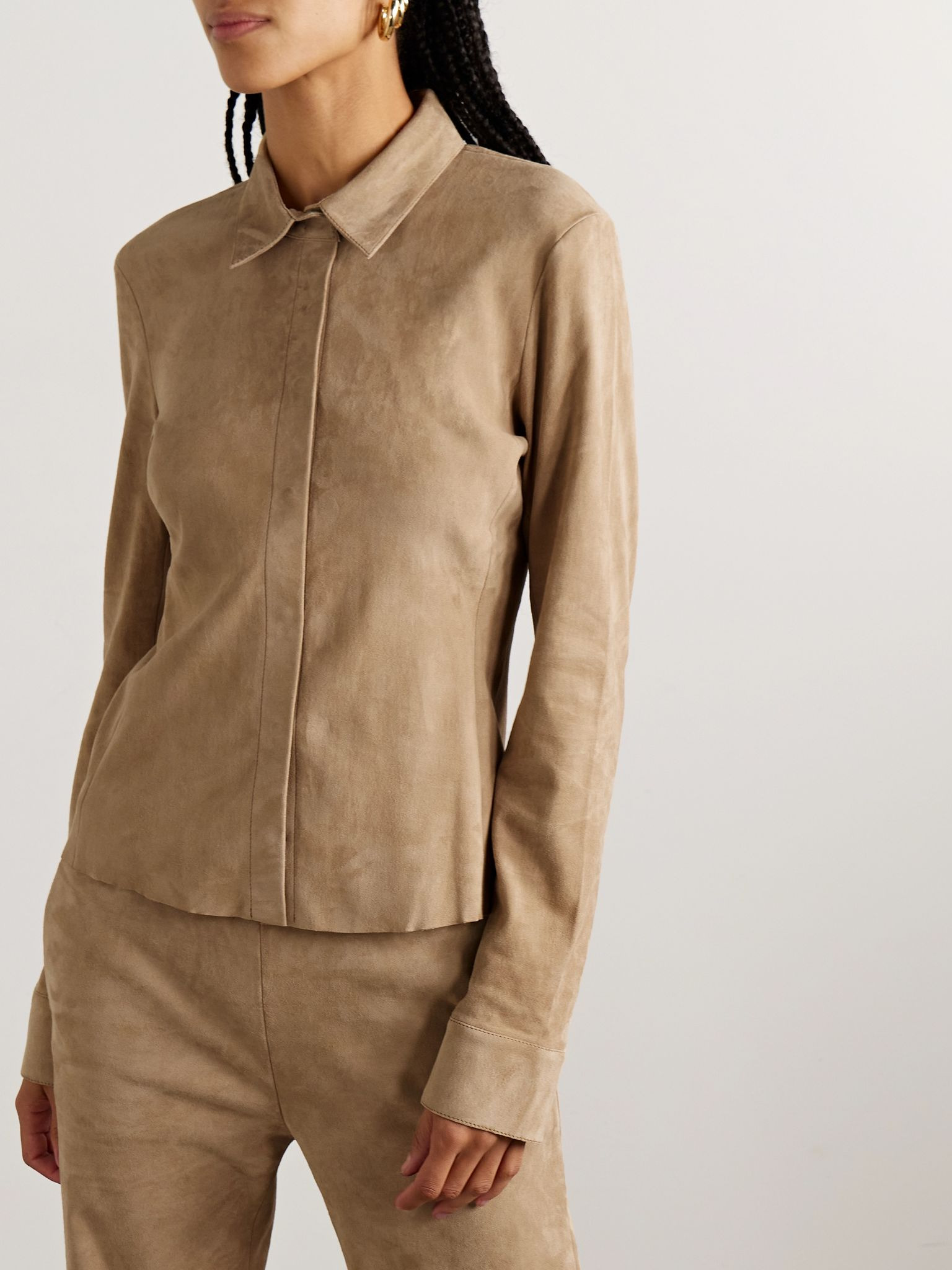 Sanda suede shirt Beige - 3