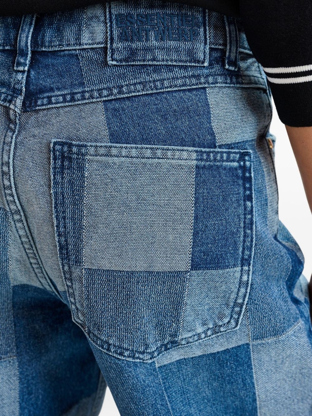 patchwork jeans - 6