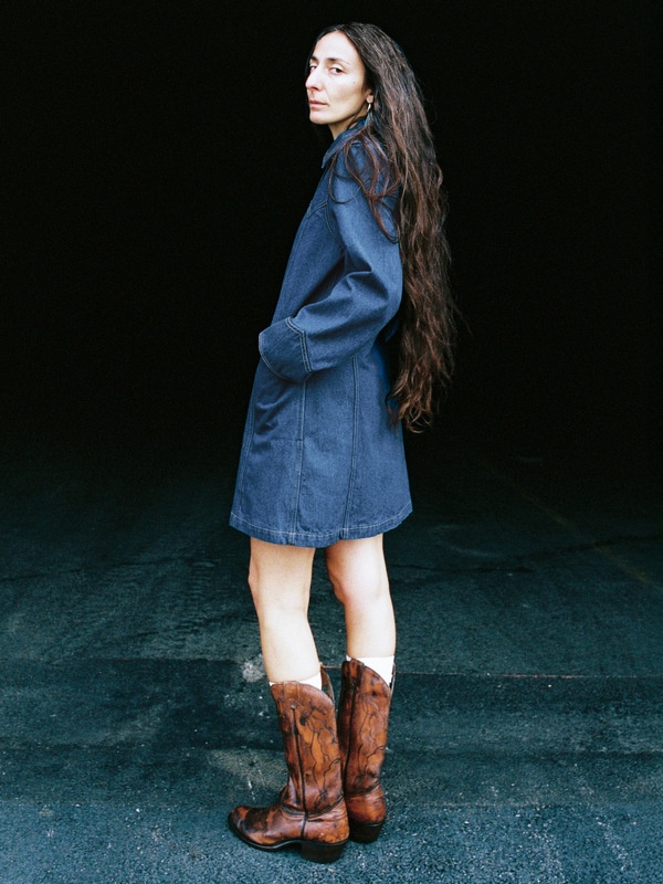 Maj Western Denim Dress Blue - 3