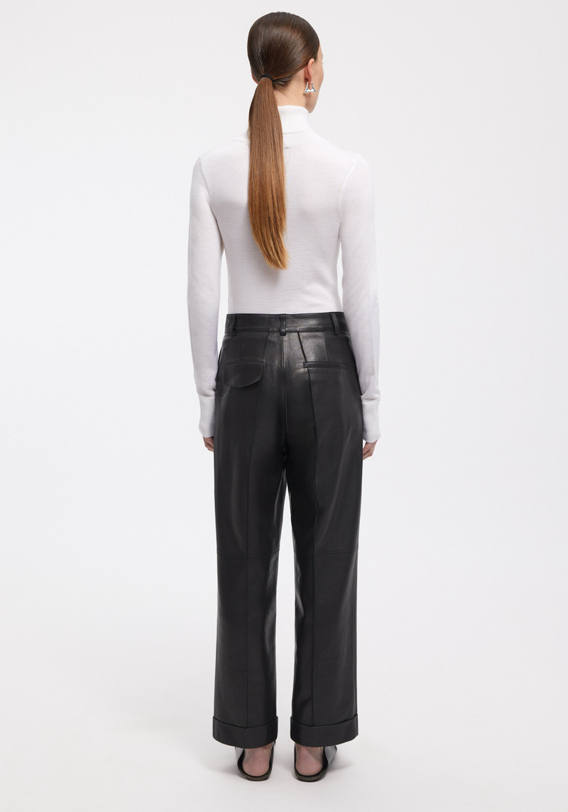 ZIMA Leather cuffed pants 4