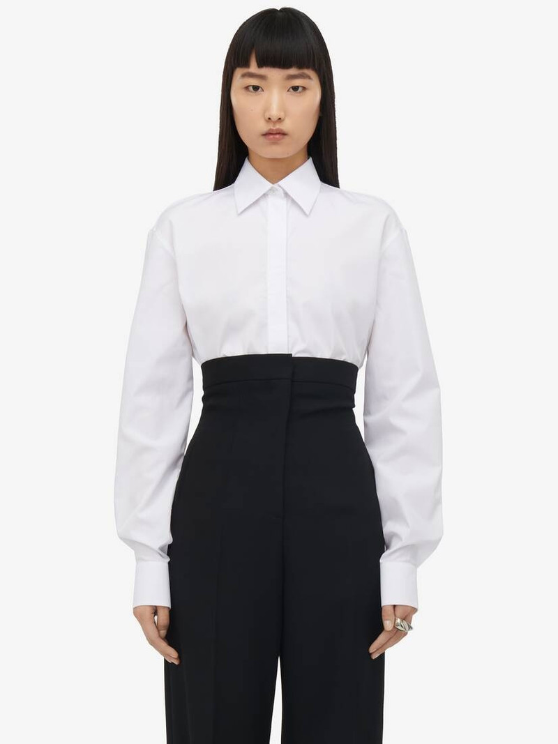 Alexander McQueen Women's Classic Shirt in Optical White outlook