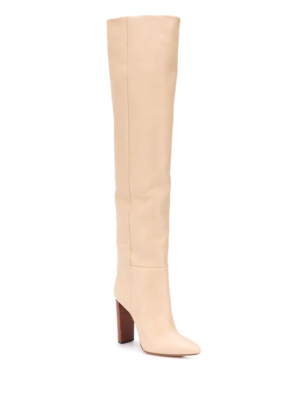 thigh-high pointed toe boots - 2