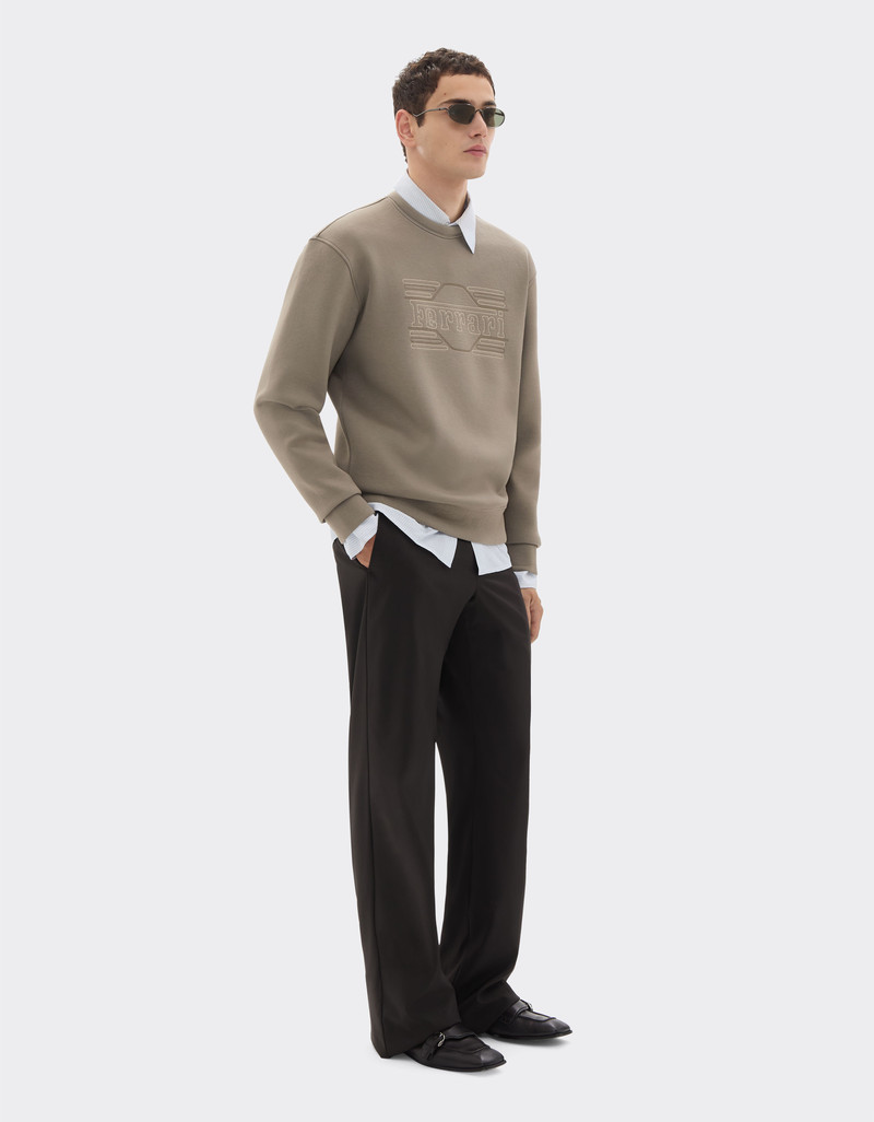 Scuba sweatshirt with Ferrari embroidery 3