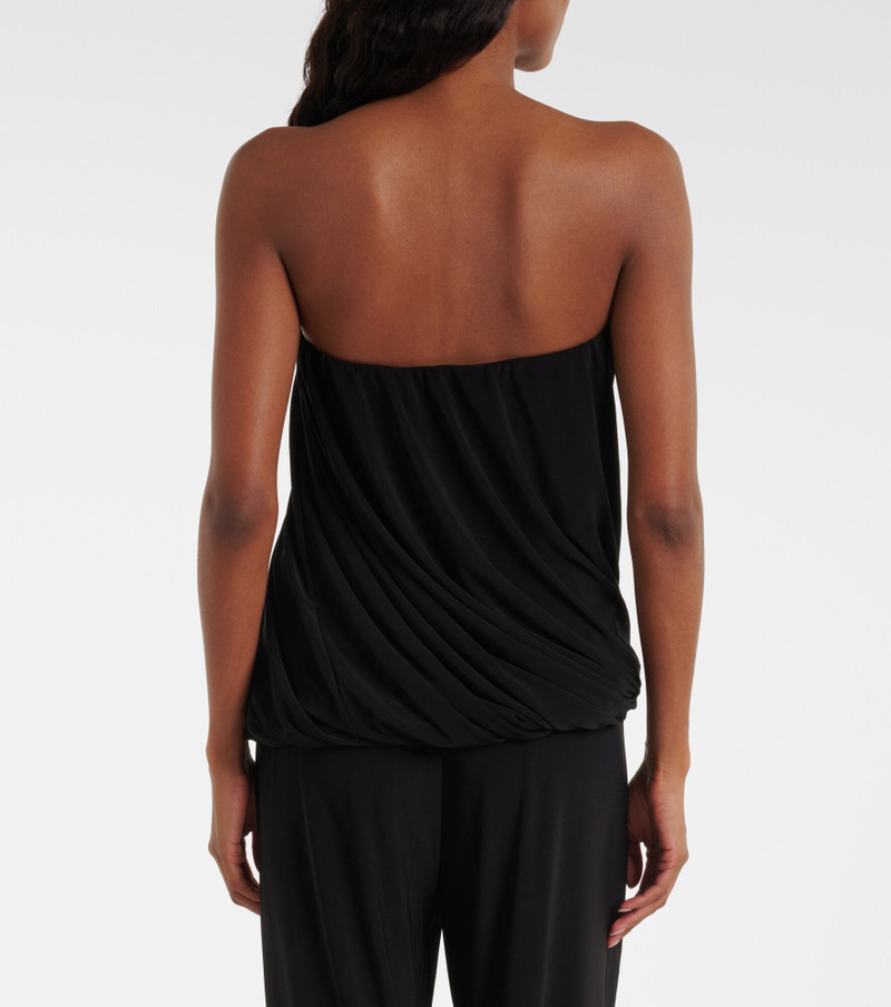 Twist strapless jersey top 5