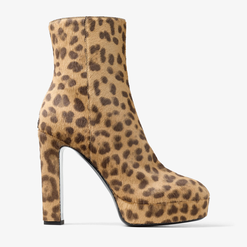 Marene Ankle Boot 120 Natural Leopard Print Pony Ankle Boots 1