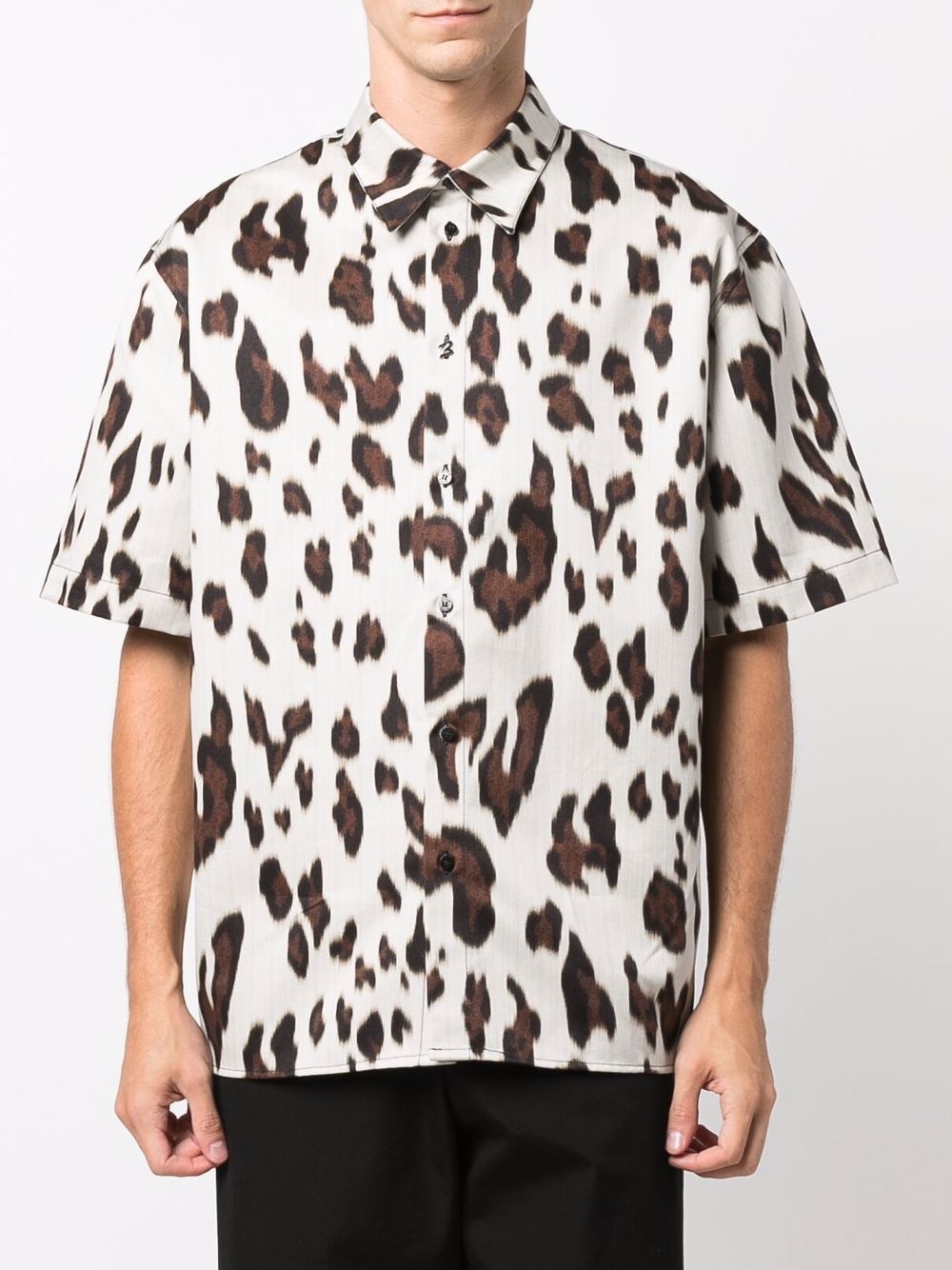 animal-print short-sleeve shirt - 3