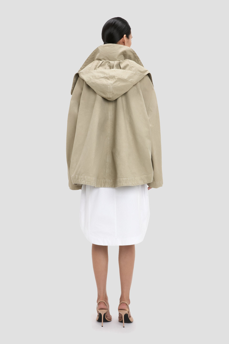 Hooded Utlity Jacket In Stone Grey 4