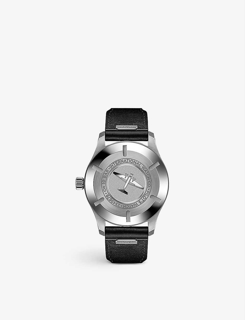 IWC Schaffhausen IW328201 Pilot's Mark XX stainless-steel and leather automatic watch outlook