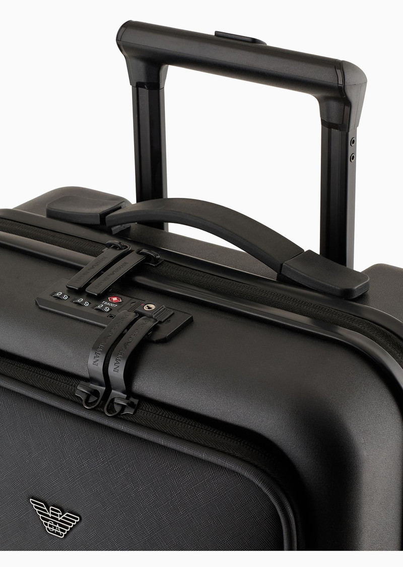 ABS carry-on case with Saffiano detail and eagle plate 5