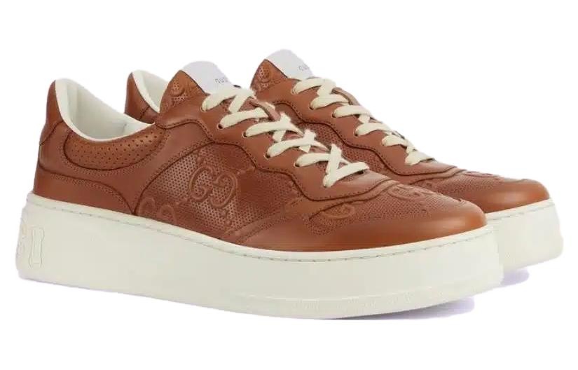 (WMNS) Gucci Chunky B GG Sneakers 'Brown' 726544-AABBV-2742 - 2