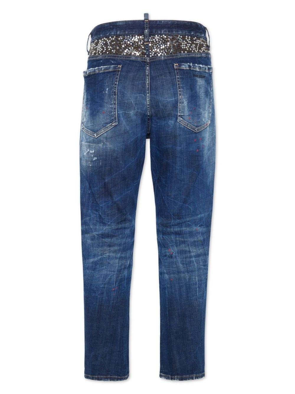 distressed straight-leg jeans - 2