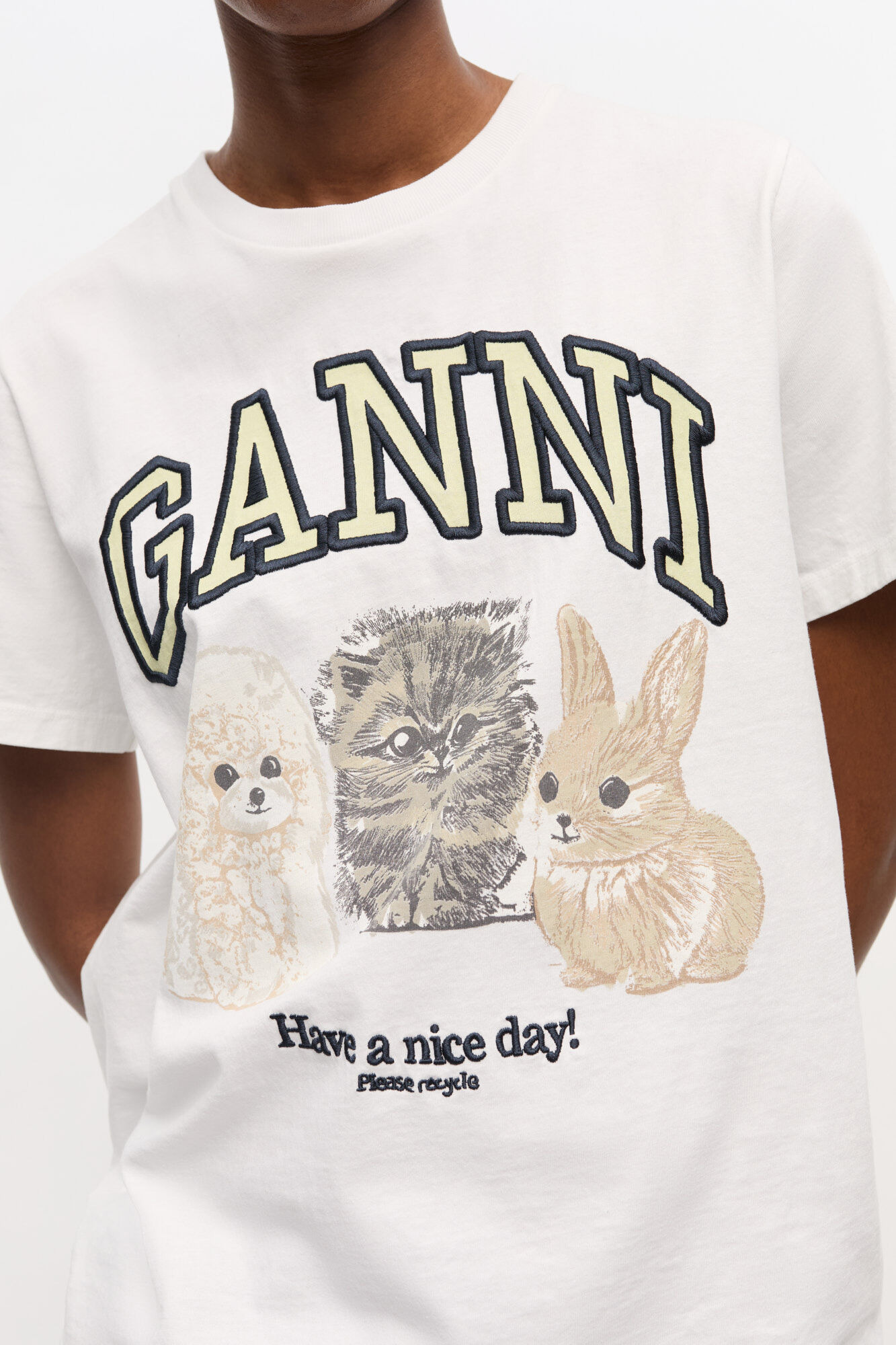 WHITE ANIMAL PRINT T-SHIRT - 5