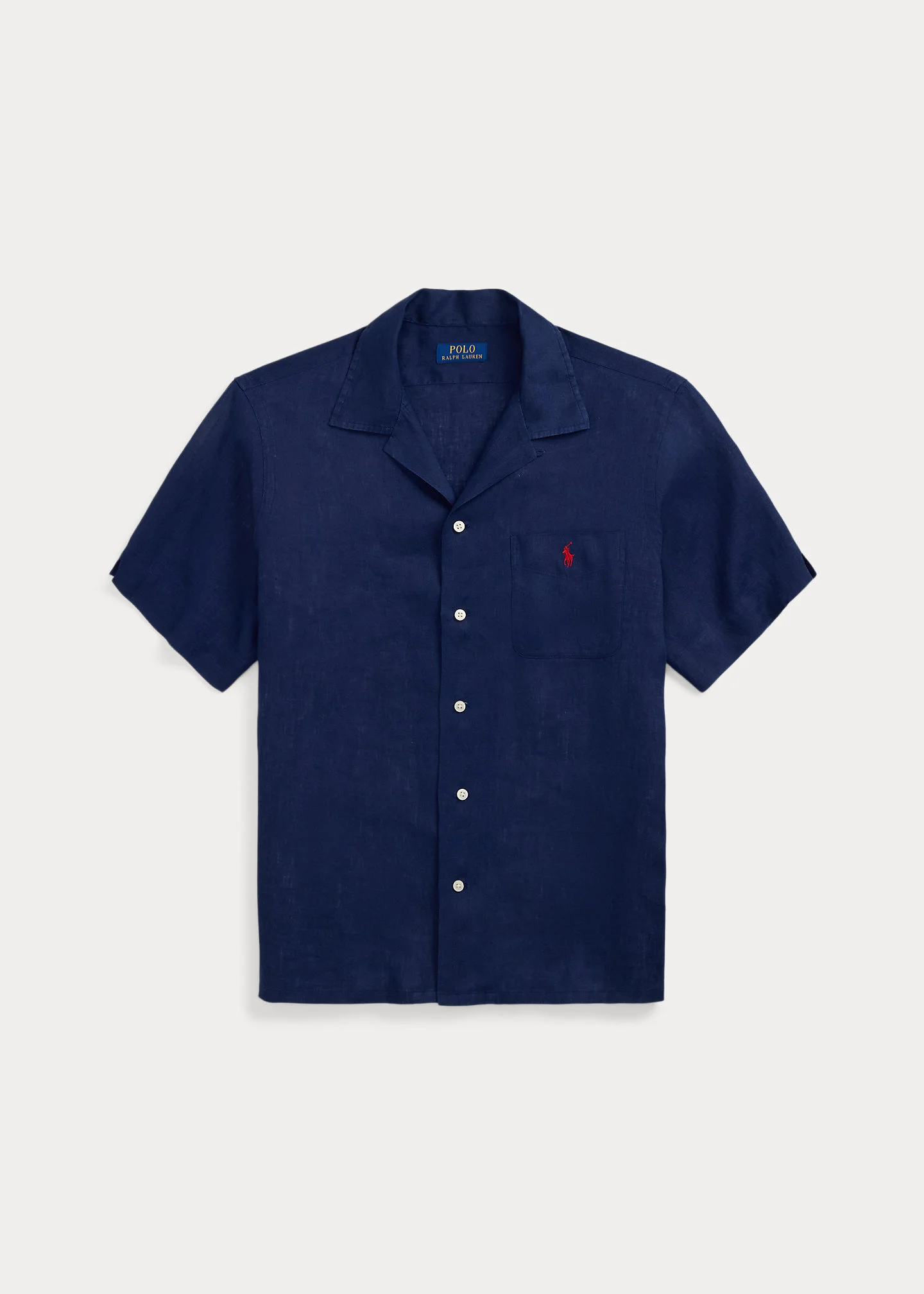 Classic Fit Linen Camp Shirt - 1