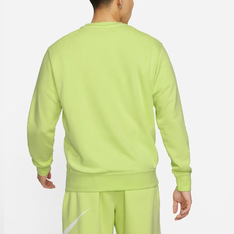 Nike Sportswear Club French Terry Logo Sweatshirt 'Neon Green' BV2667-736 - 4