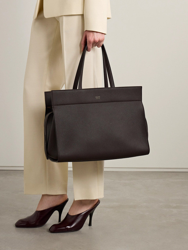 KHAITE Crosby Textured-leather Tote outlook