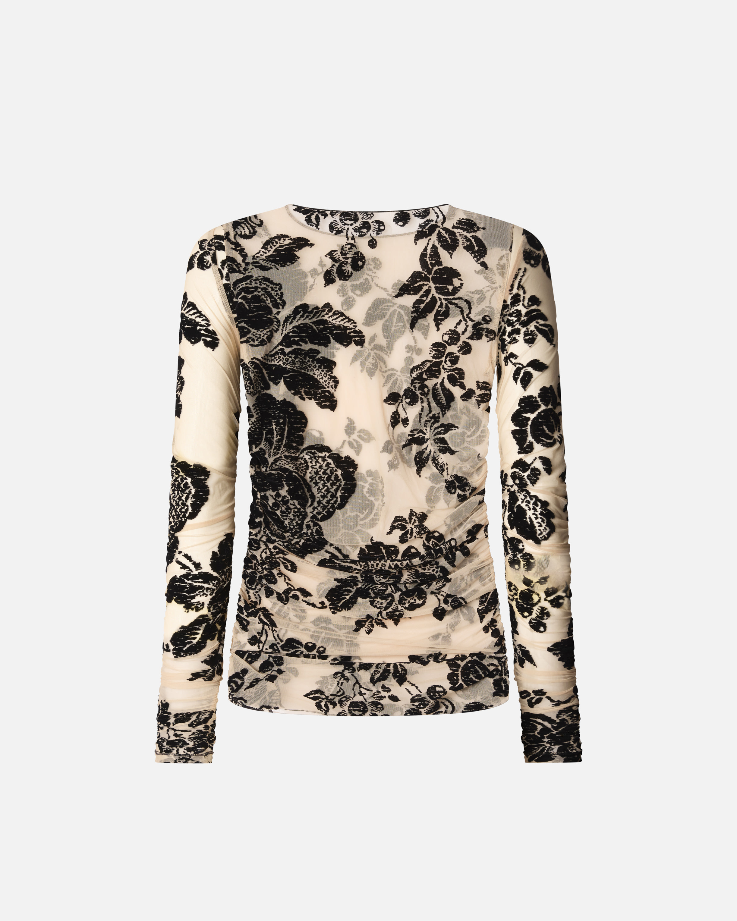 SHEER FLOCK-PRINT SWEATER - 2