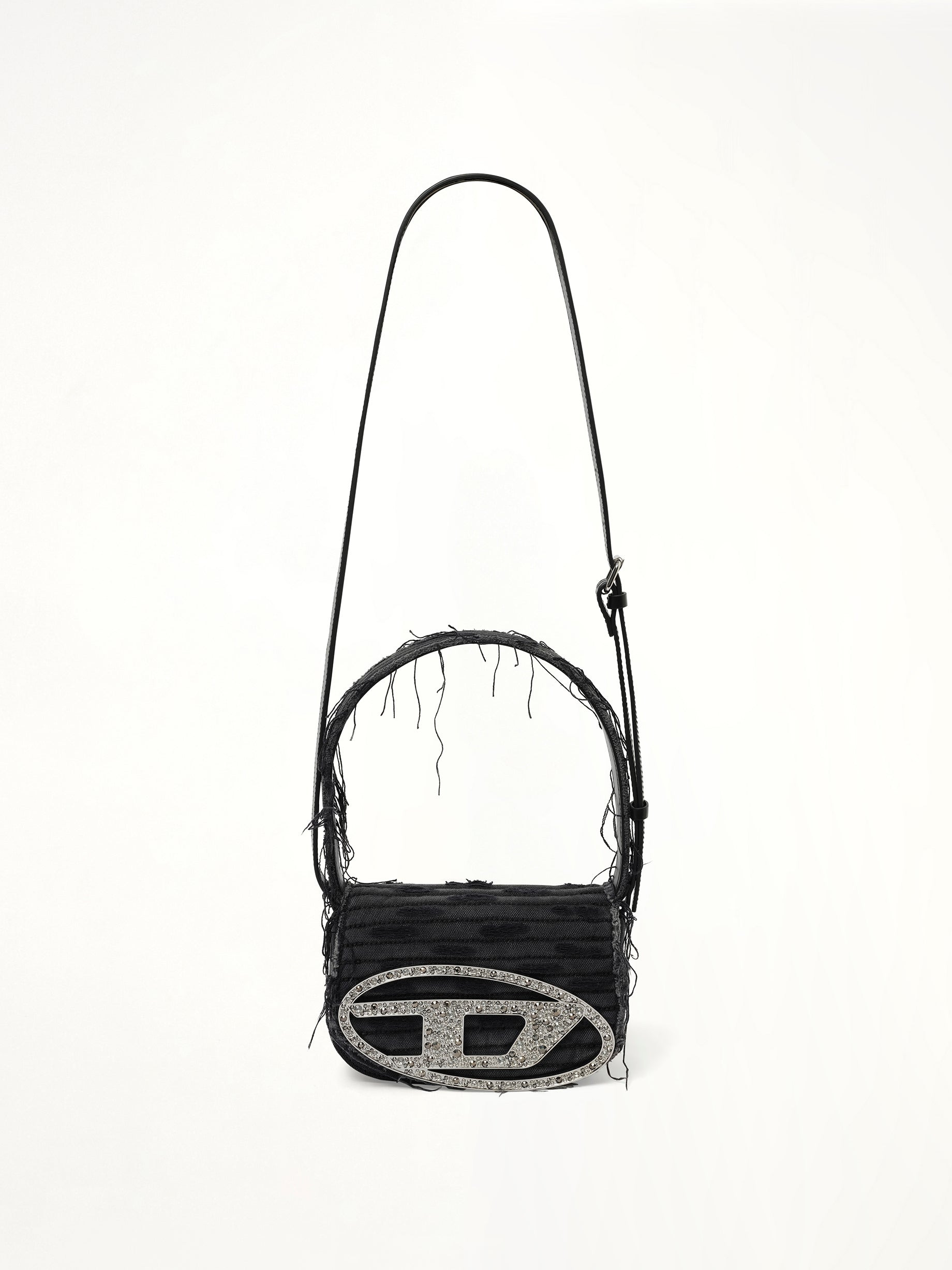 1DR Denim Shoulder Bag in Black - 7
