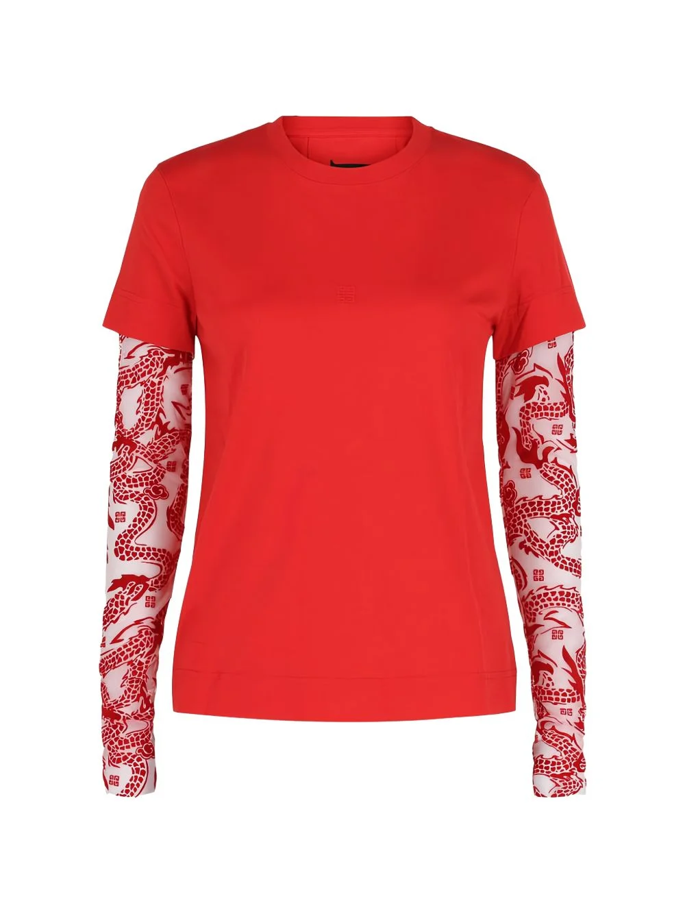 dragon pattern long-sleeve T-shirt - 1