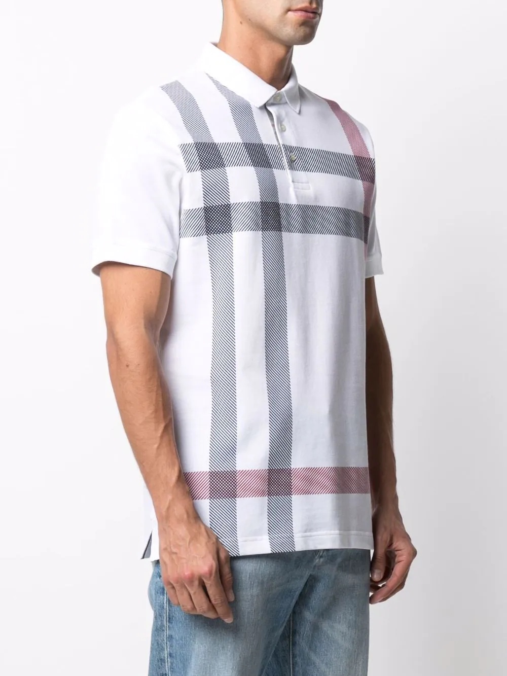 checked cotton polo shirt - 3