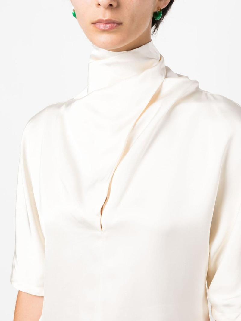 high-neck silk blouse 5