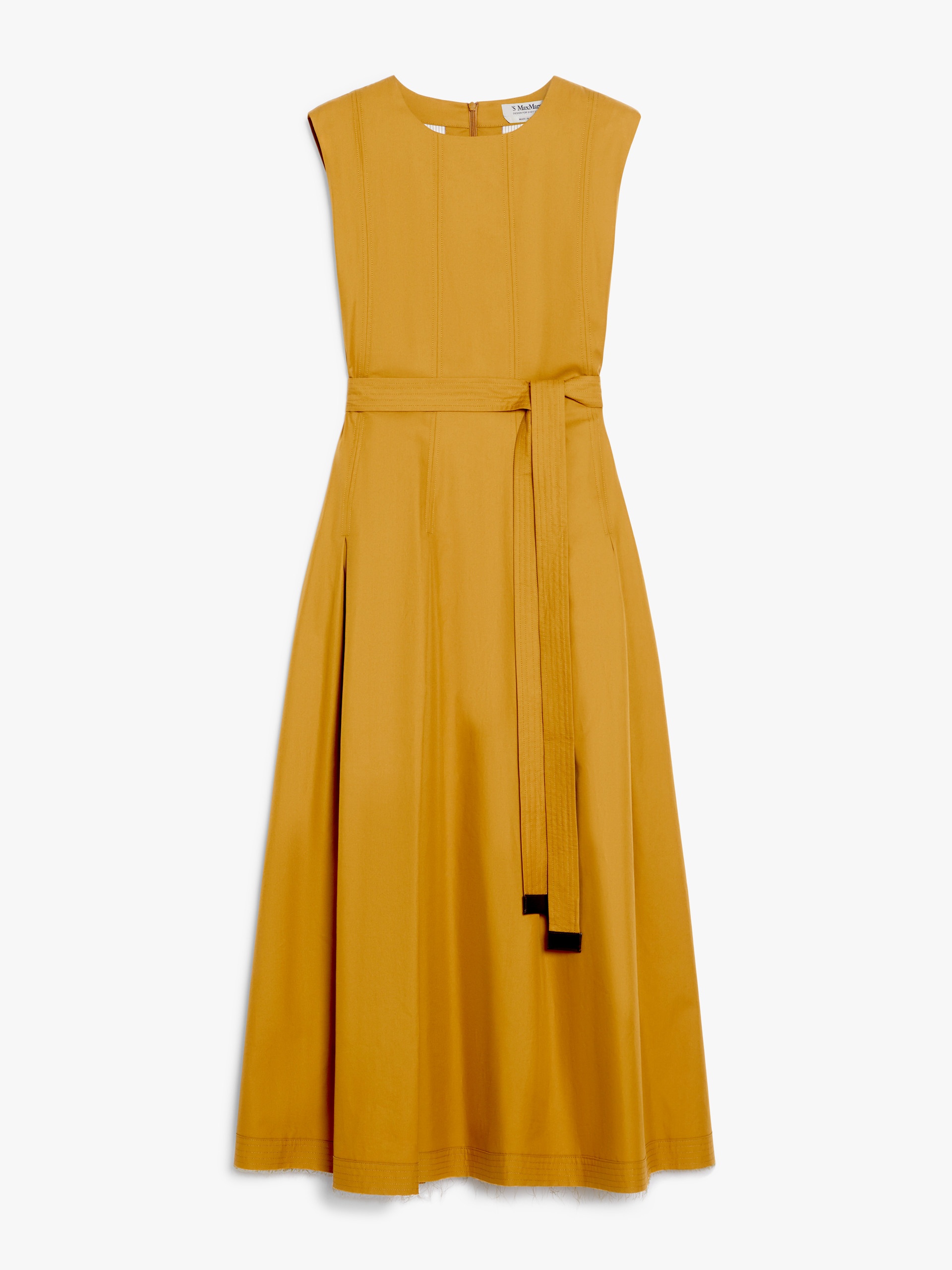 AMINA Sleeveless twill dress - 1