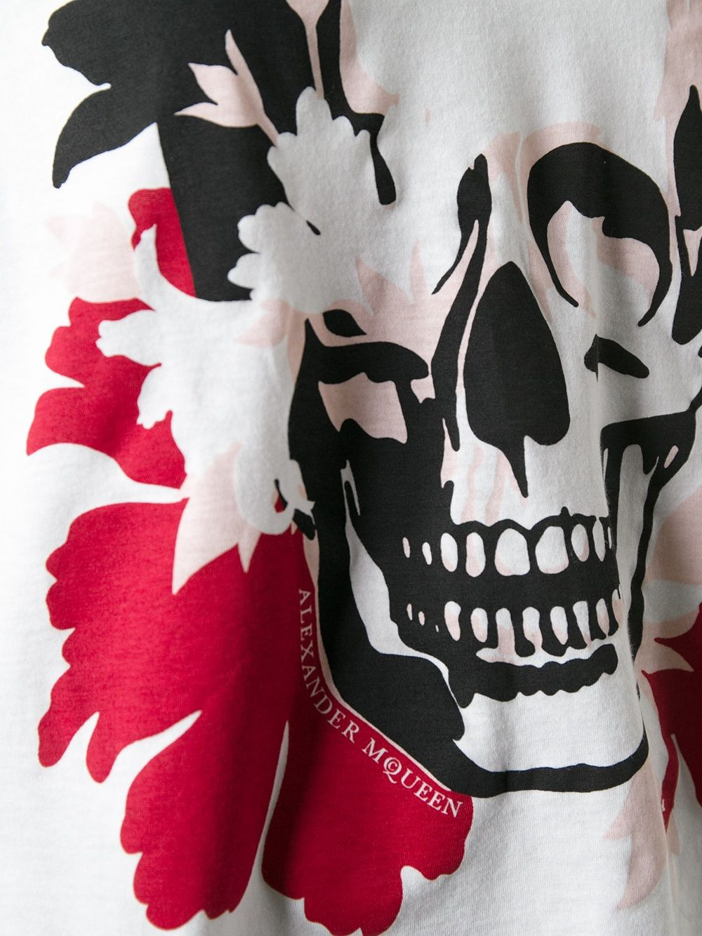 floral skull print T-shirt - 5