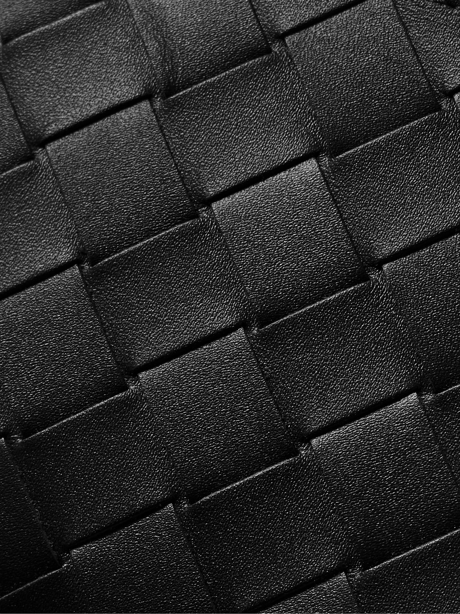 Intrecciato Leather Billfold Wallet Black - 3
