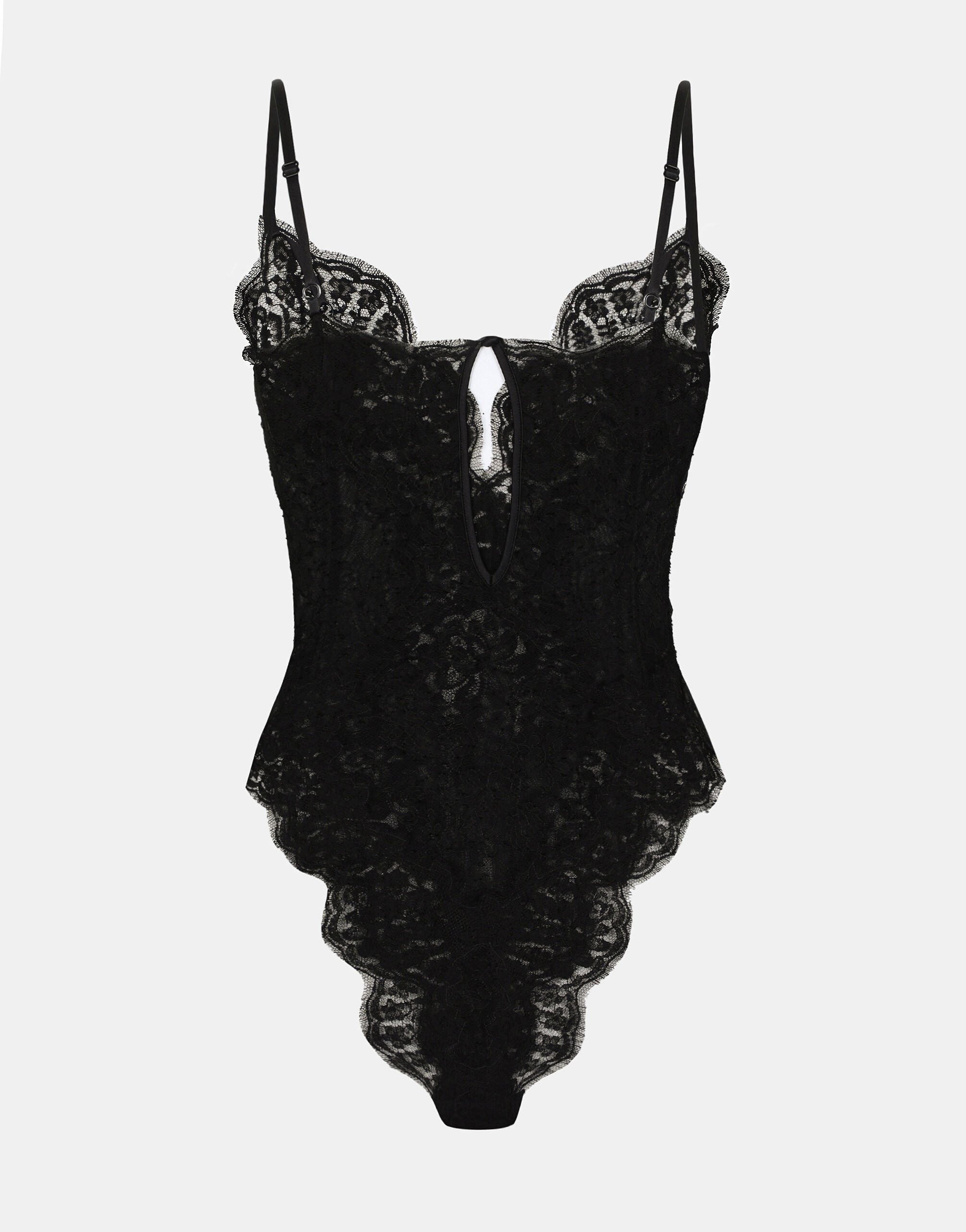 Tulle and Chantilly lace bodysuit - 2