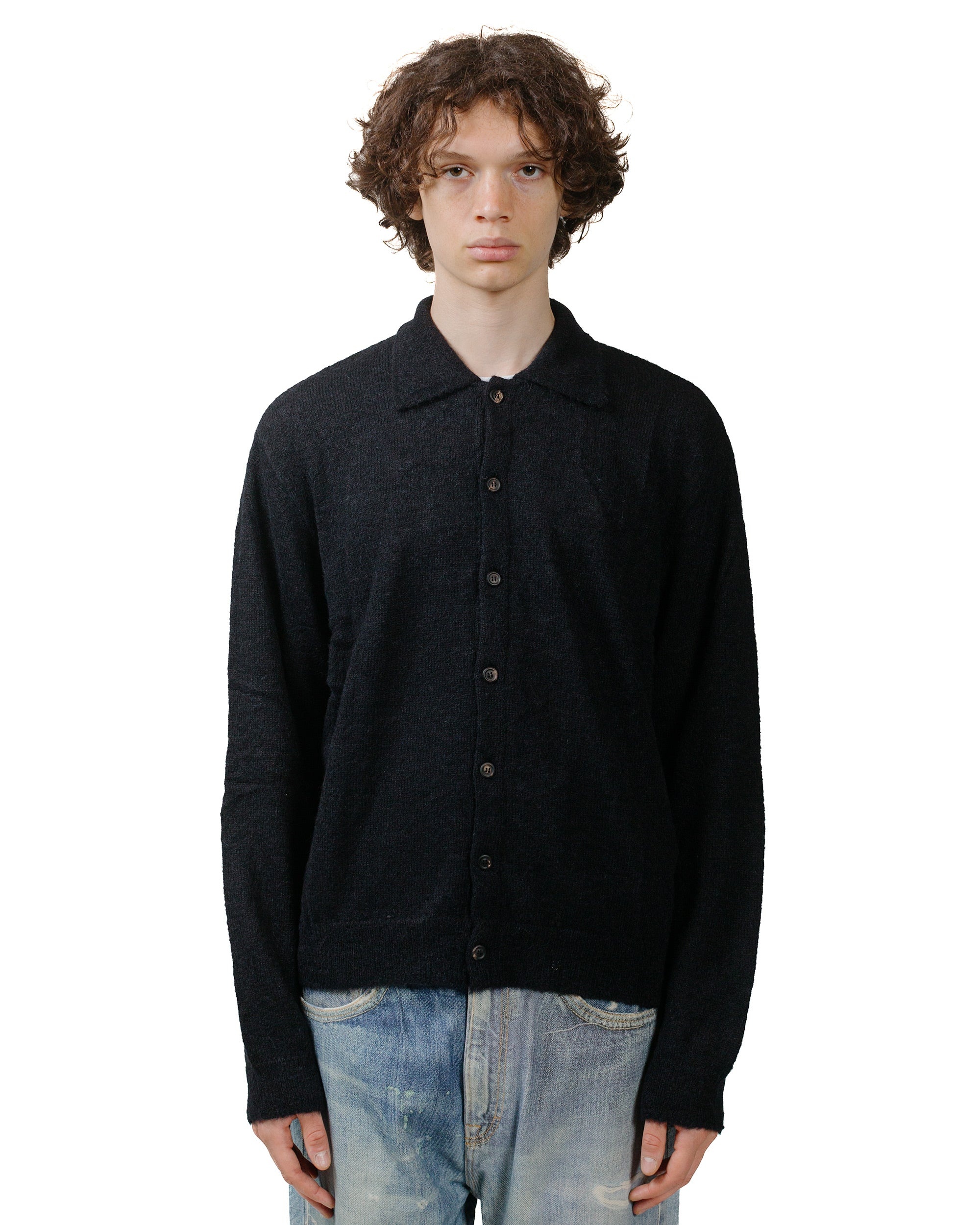 Evening Polo Black Fuzzy Alpaca - 2