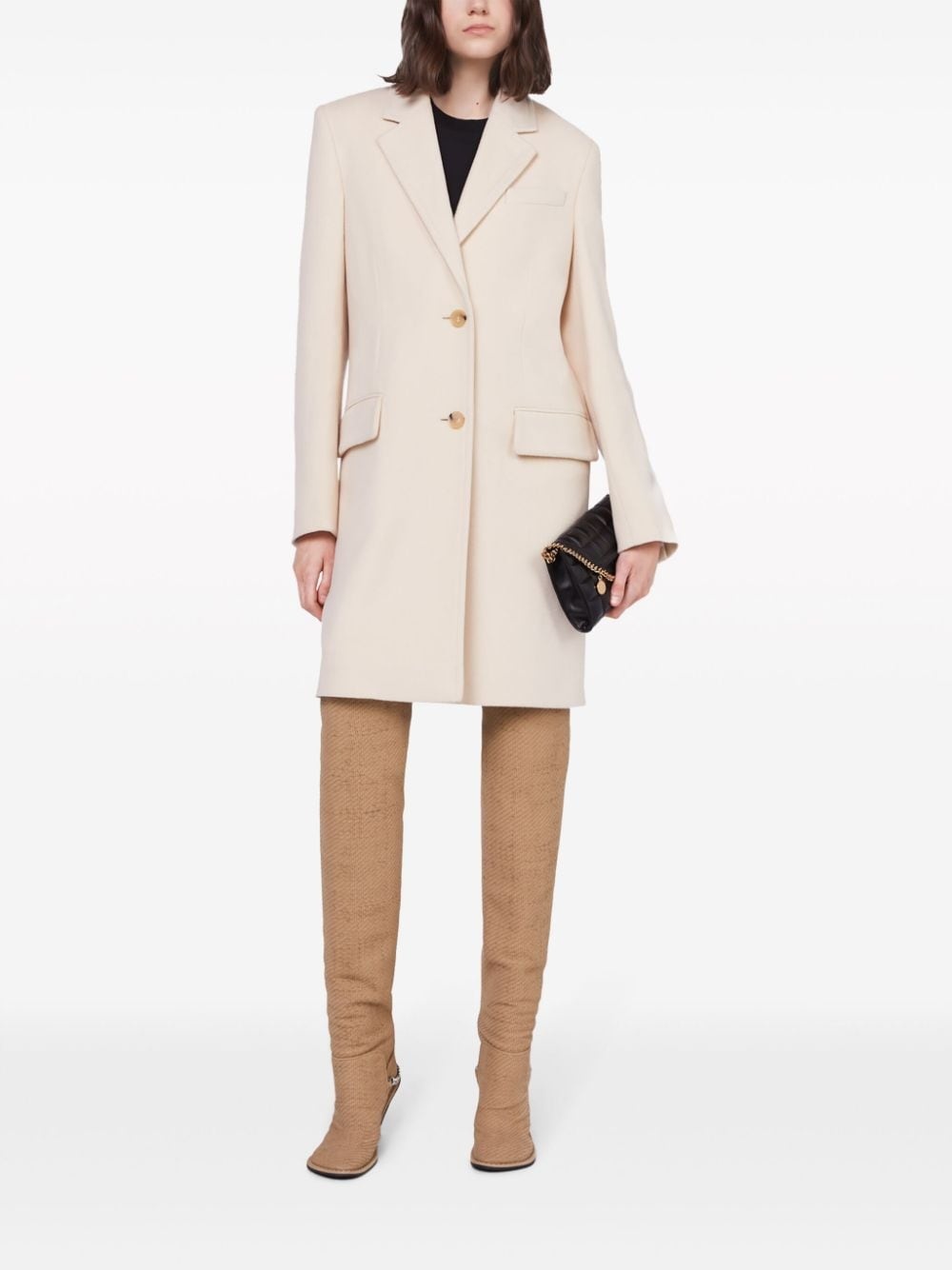 single-breasted wool coat - 2