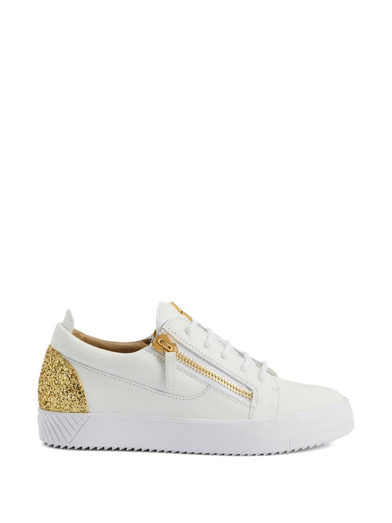 Gail glitter-panel zip-detail sneakers 5