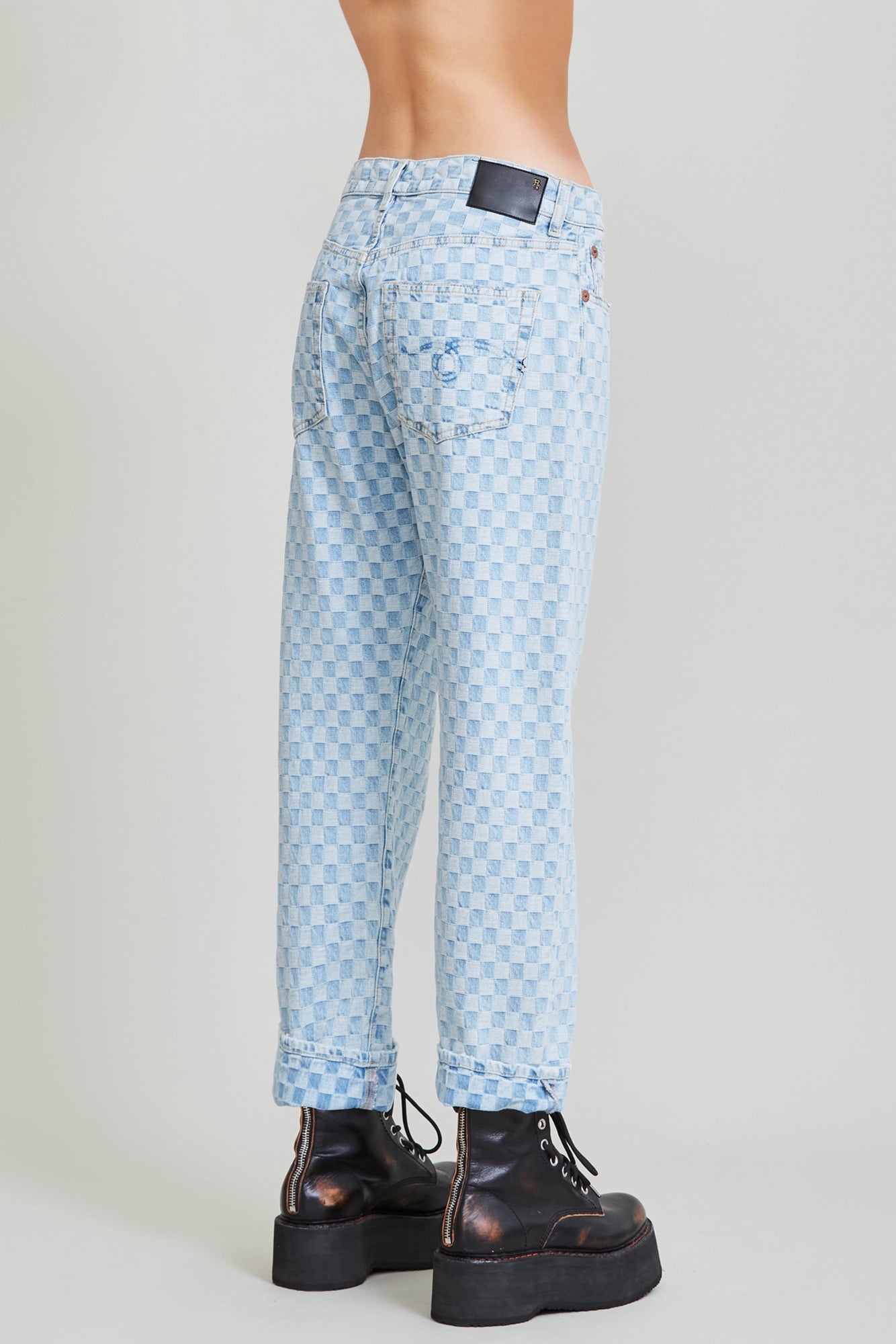 Boyfriend Jean - Checkerboard | R13 Denim Official Site - 5