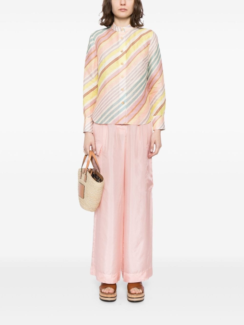 striped linen shirt - 2