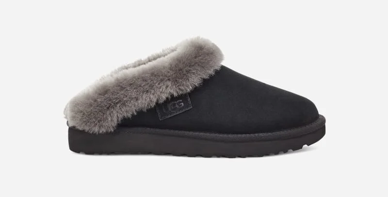 ® Women's Cl®ette Sheepskin Slippers in Black/ - 1