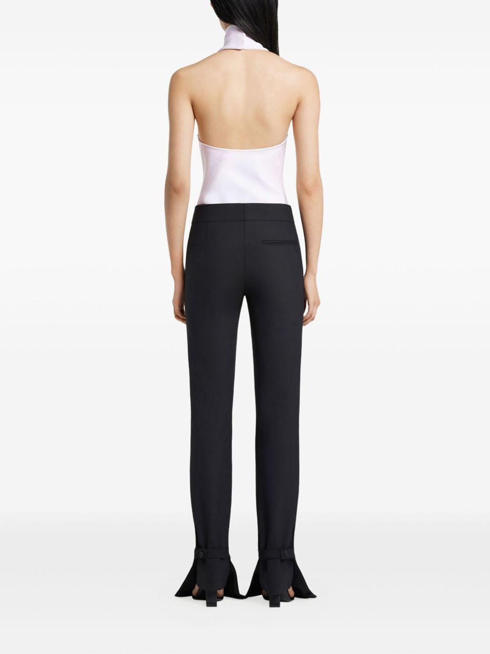 halterneck embroidered bodysuit - 4