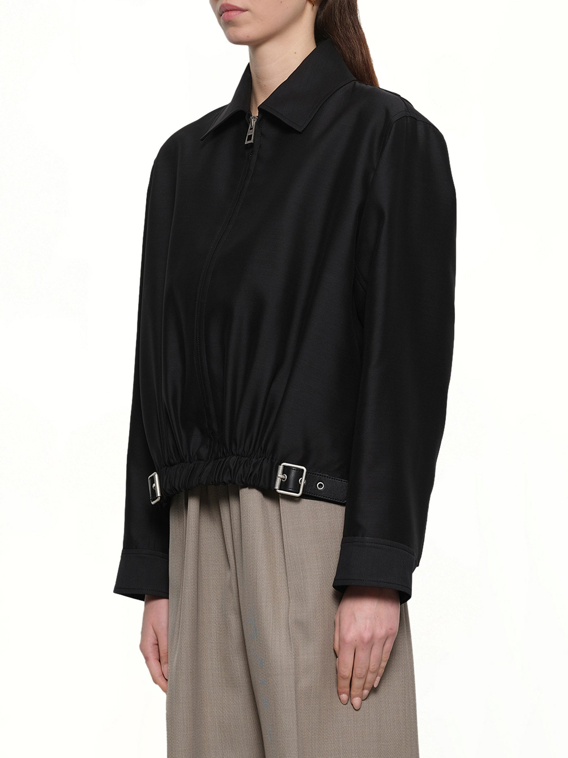 Belted Jacket in Black - 3