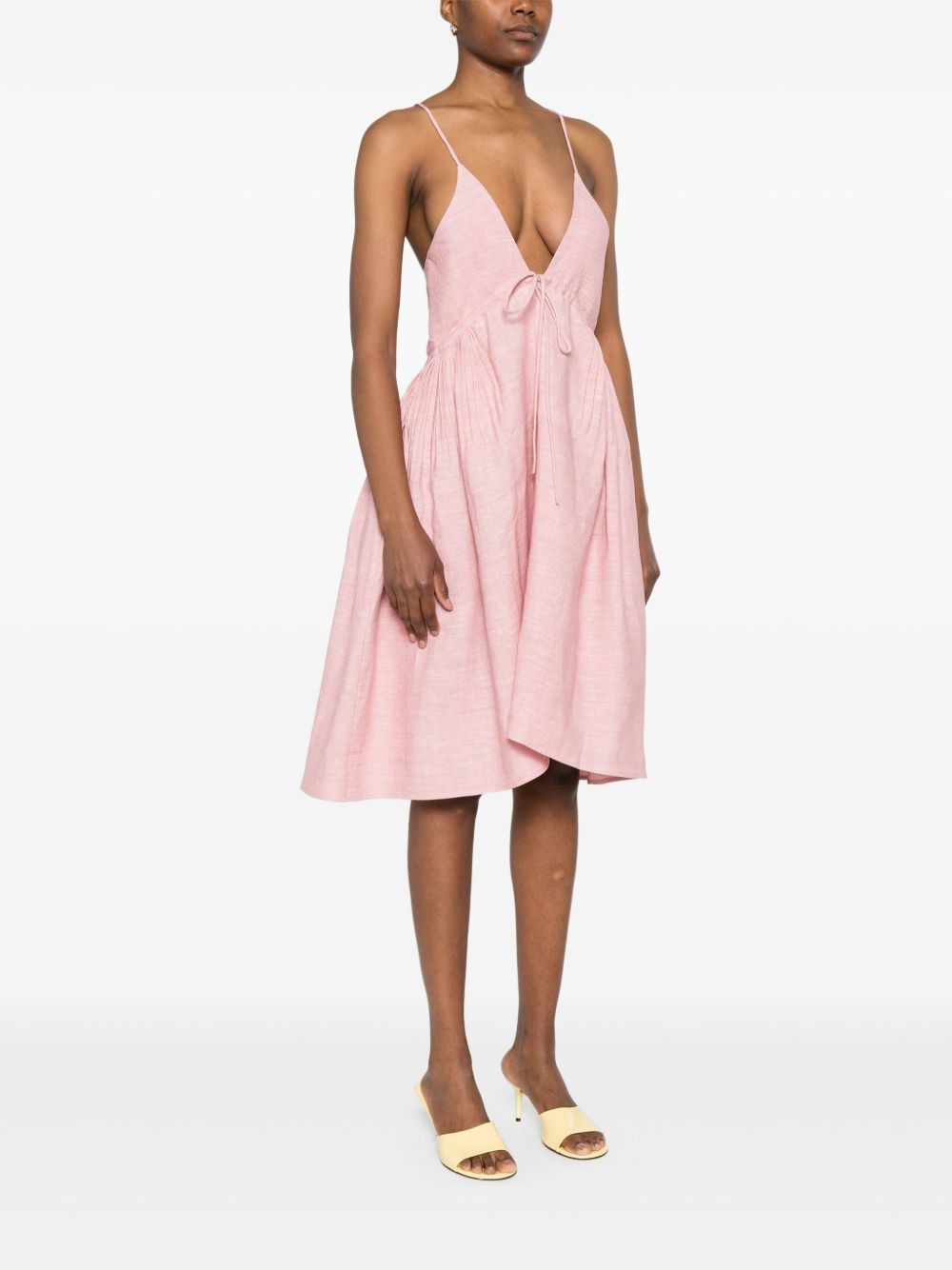linen midi dress - 3