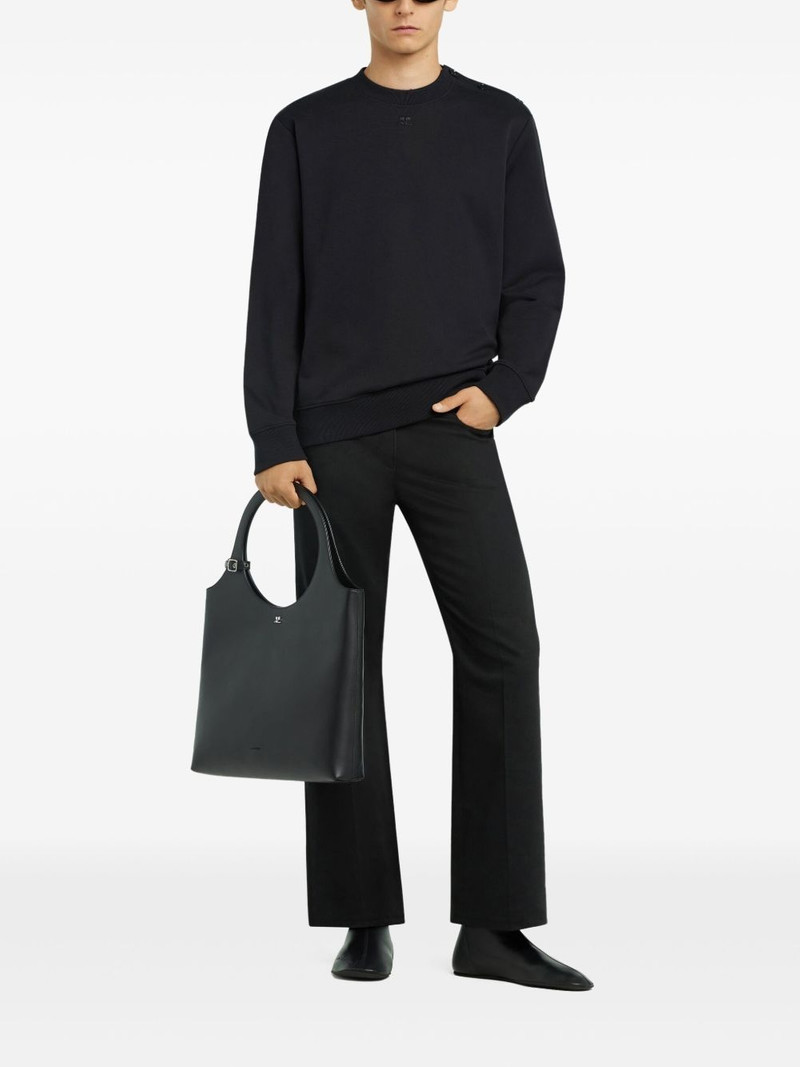courrèges buttoned jersey sweatshirt outlook