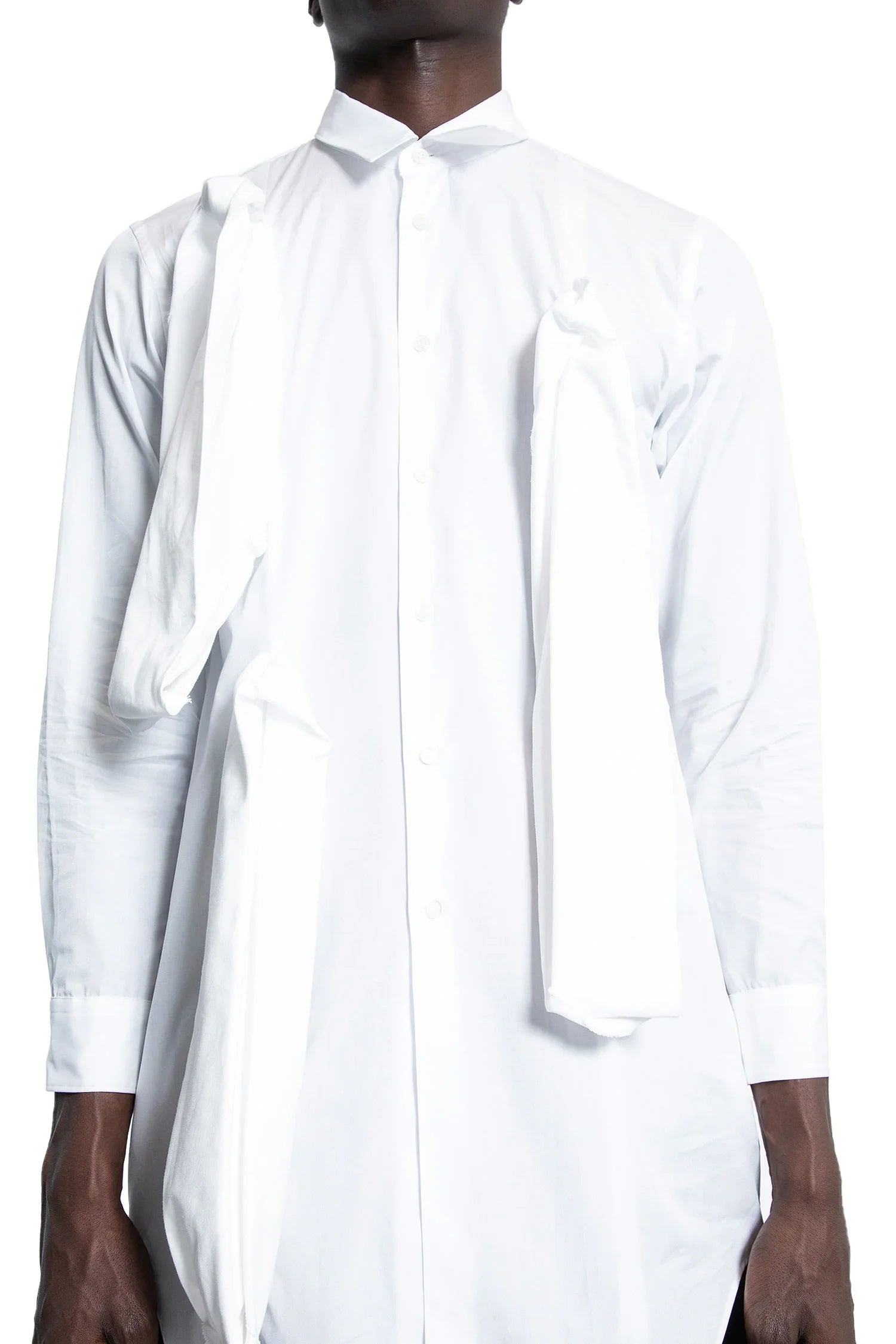 Draped-Cotton-Poplin-Shirt - 4