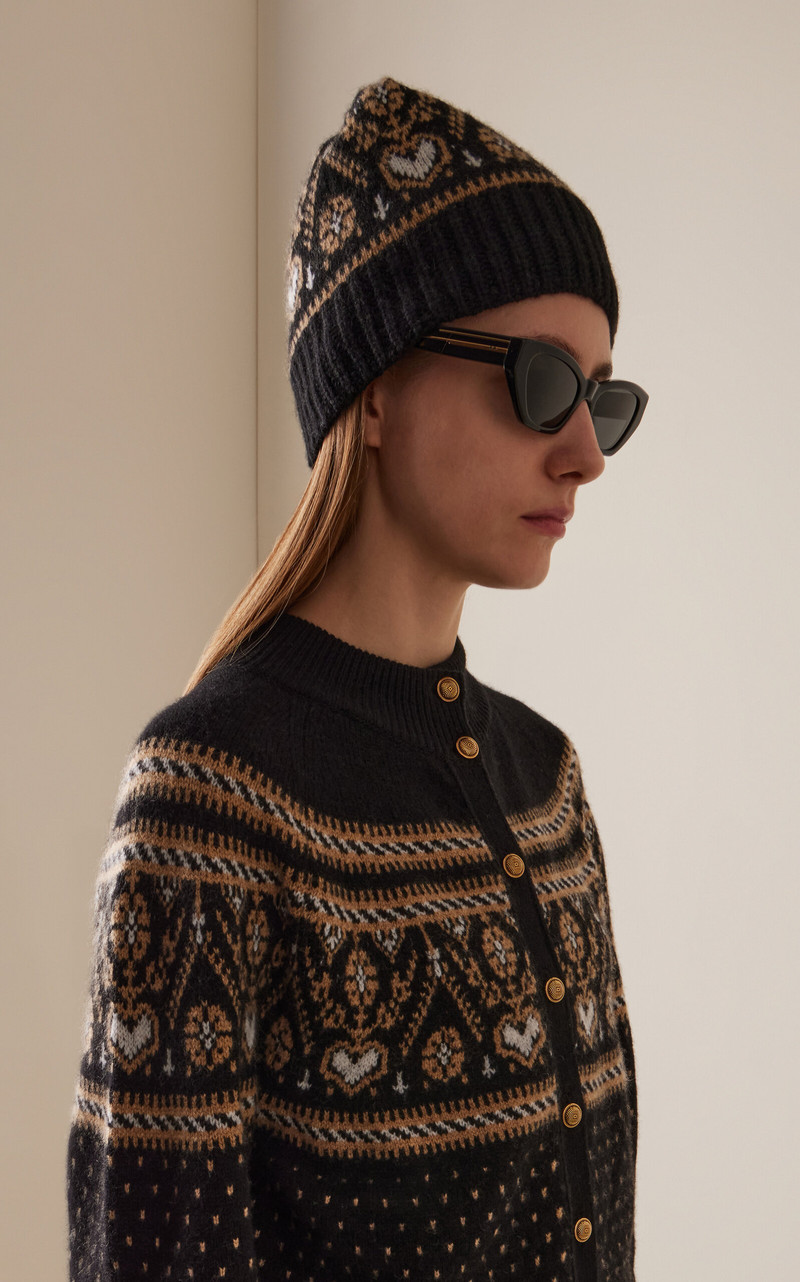 KHAITE Avers Cashmere Beanie black outlook