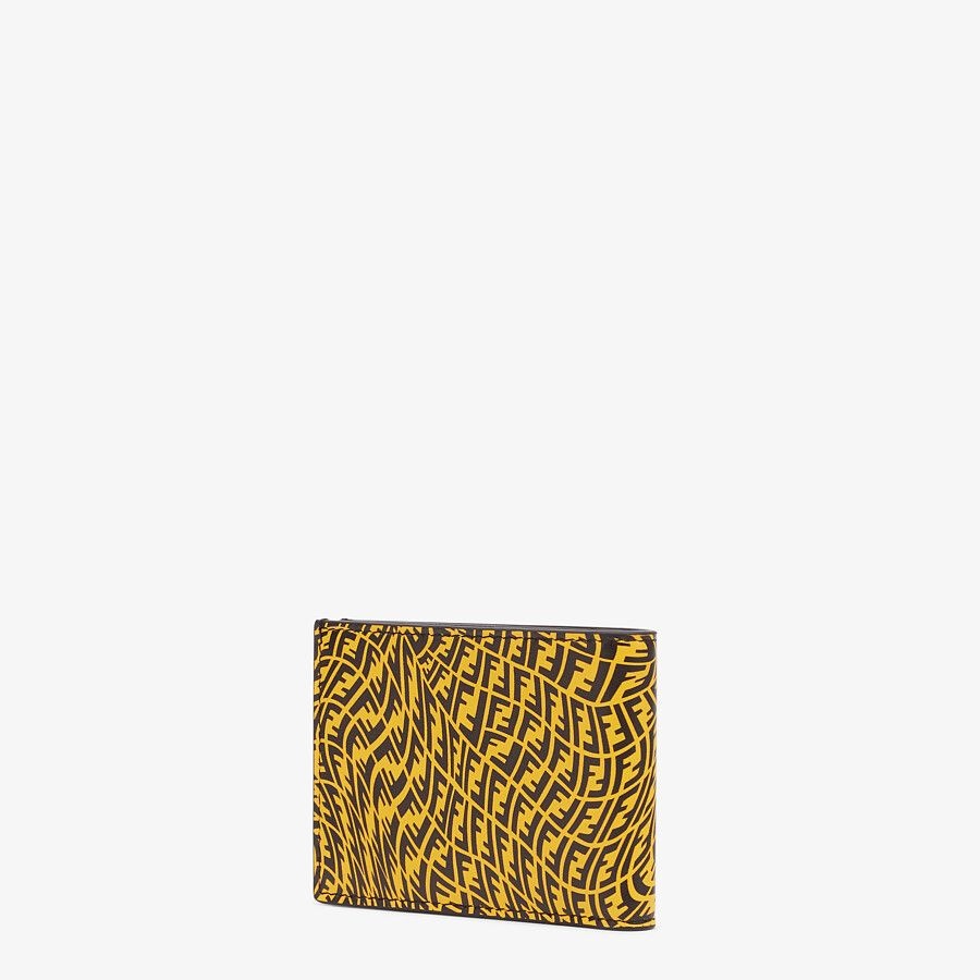 Yellow leather bi-fold wallet - 2