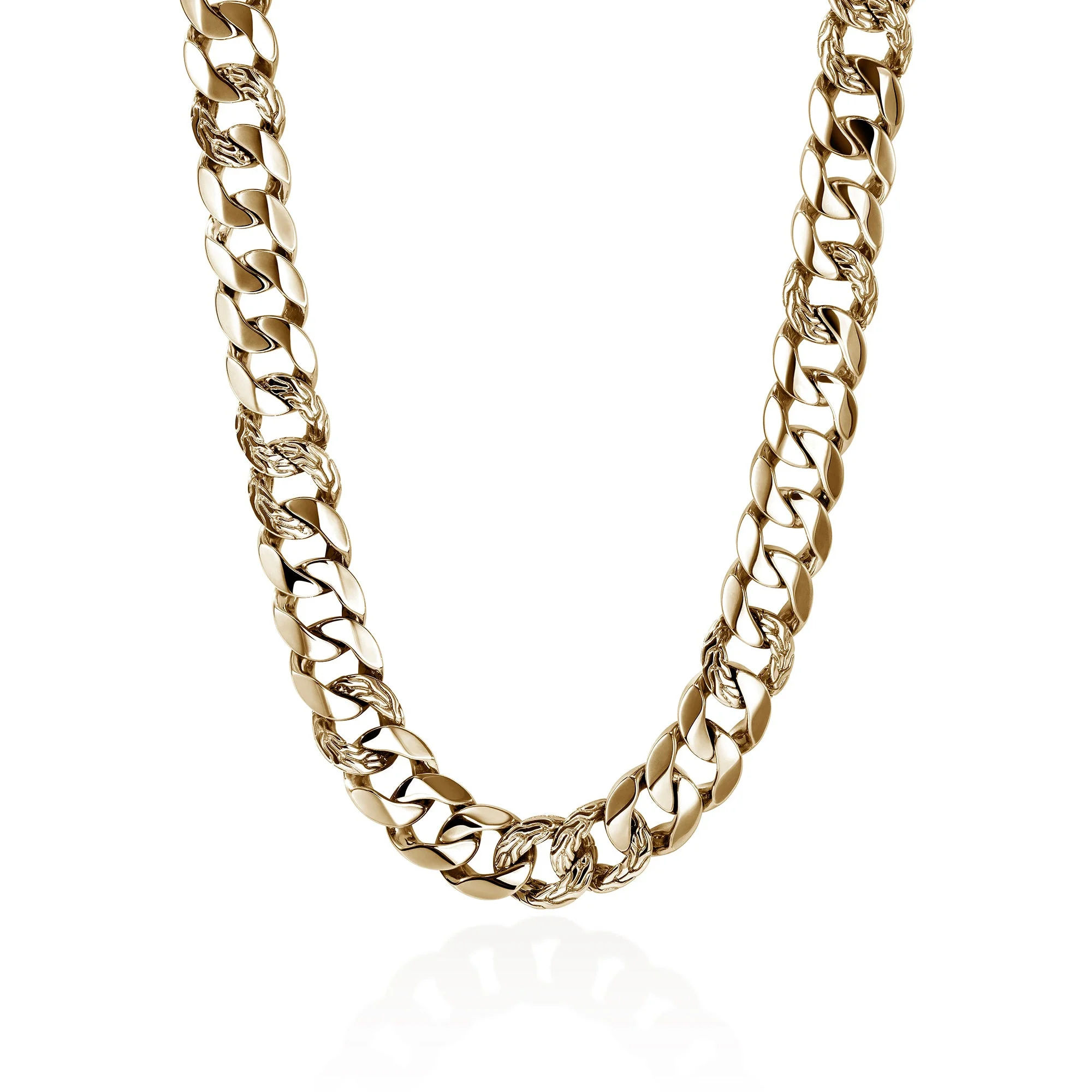 Curb Chain Necklace, Gold, 14MM - 1